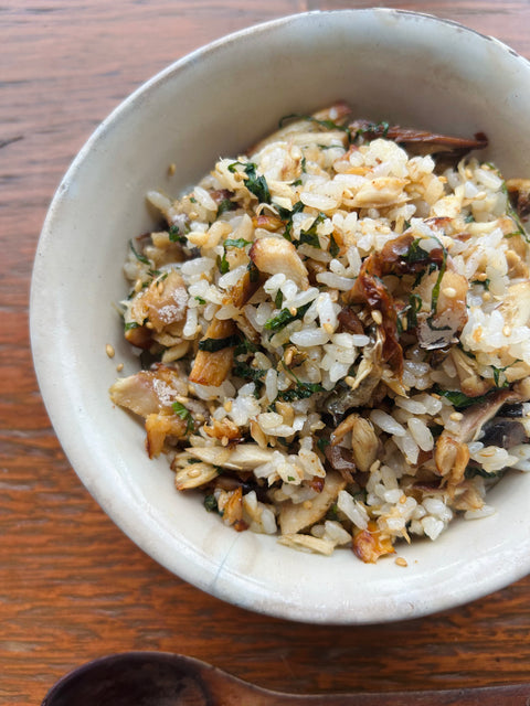 焼き鯖と大葉の炒飯